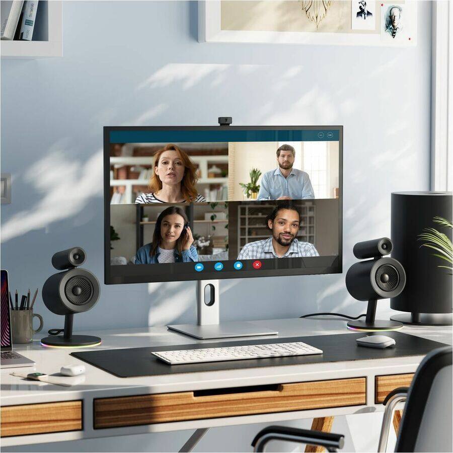 Alt View 1. Alogic - Alogic 32"-inch 4K Ultra HD USB-C Hub monitor with Power Delivery and Web Cam - 32-inch 4K monitor offering seamless - Black.