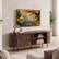 Alt View 3. Costway - Costway Fluted TV Stand for TVs up to 60", Mid Century Curved Entertainment Center - Walnut.