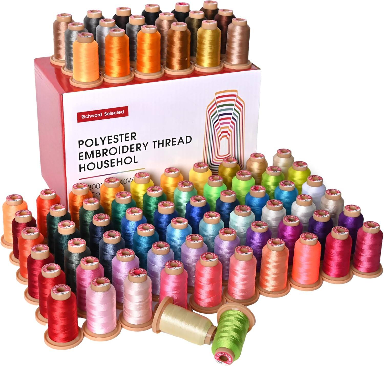 Richword Selected  
POLYESTER EMBROIDERY THREAD HOUSEHOL  
40W  
BOO Co MA KC EK -D6