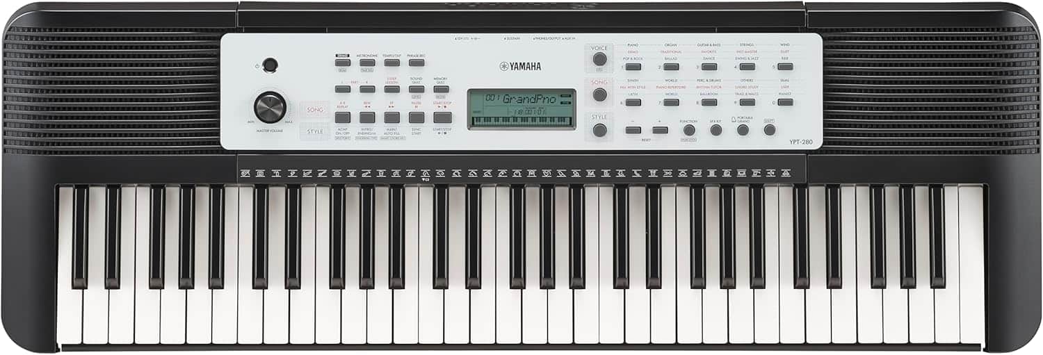 Yamaha - YPT-280 61-Key Portable Keyboard - Black