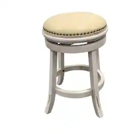 Carolina Chair & Table - Bennet Upholstered Swivel Barstool - Set of 2 - Sand - Cream Upholstery - Sand, Cream