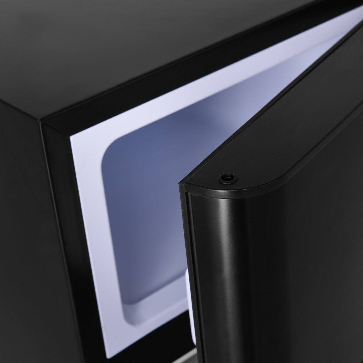 Alt View 7. Ecooso - 3.2 Cu. Ft. Retro Mini Fridge with Freezer, Reversible Door, Space-Saving Compact Refrigerator for Small Rooms - Black.