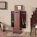 Alt View 12. Costway - Wood Jewelry Cabinet Armoire Storage Box Chest Stand Organizer Indoor Bedroom - Brown.