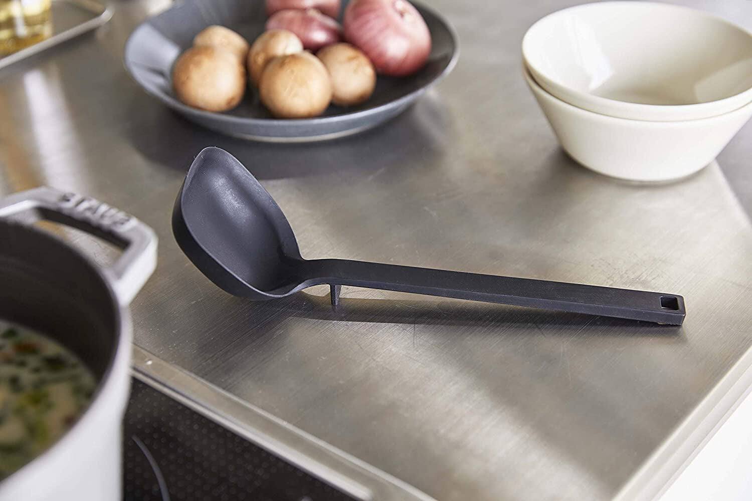 Alt View 1. Yamazaki Home - Floating Utensil - Four Styles - Silicone - Black.