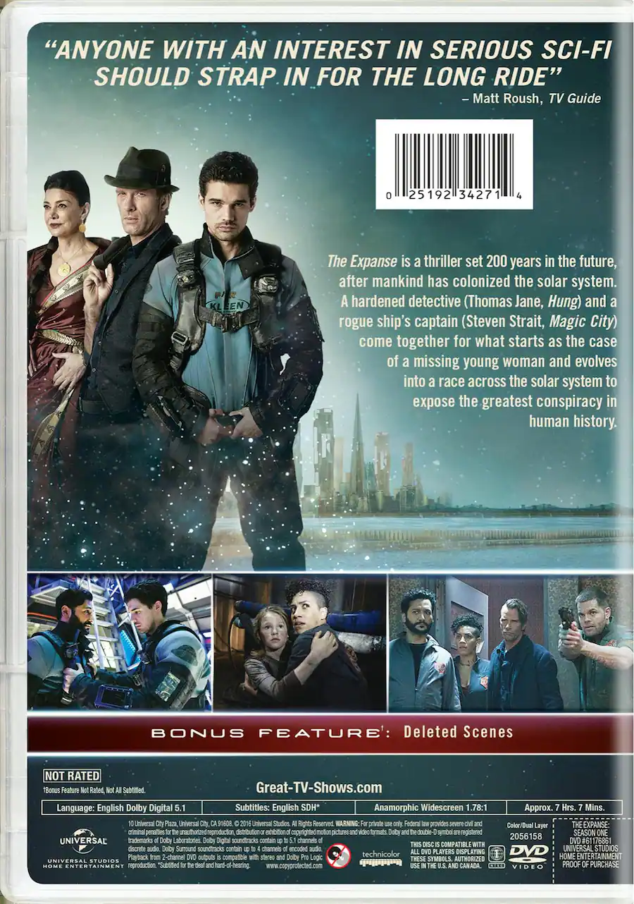 The Expanse: Season One DVD – Region 1 – Sci-Fi Series Set In A Colonized Solar System The Expanse: Season One DVD – Region 1 – Sci-Fi Series Set In A Colonized Solar System