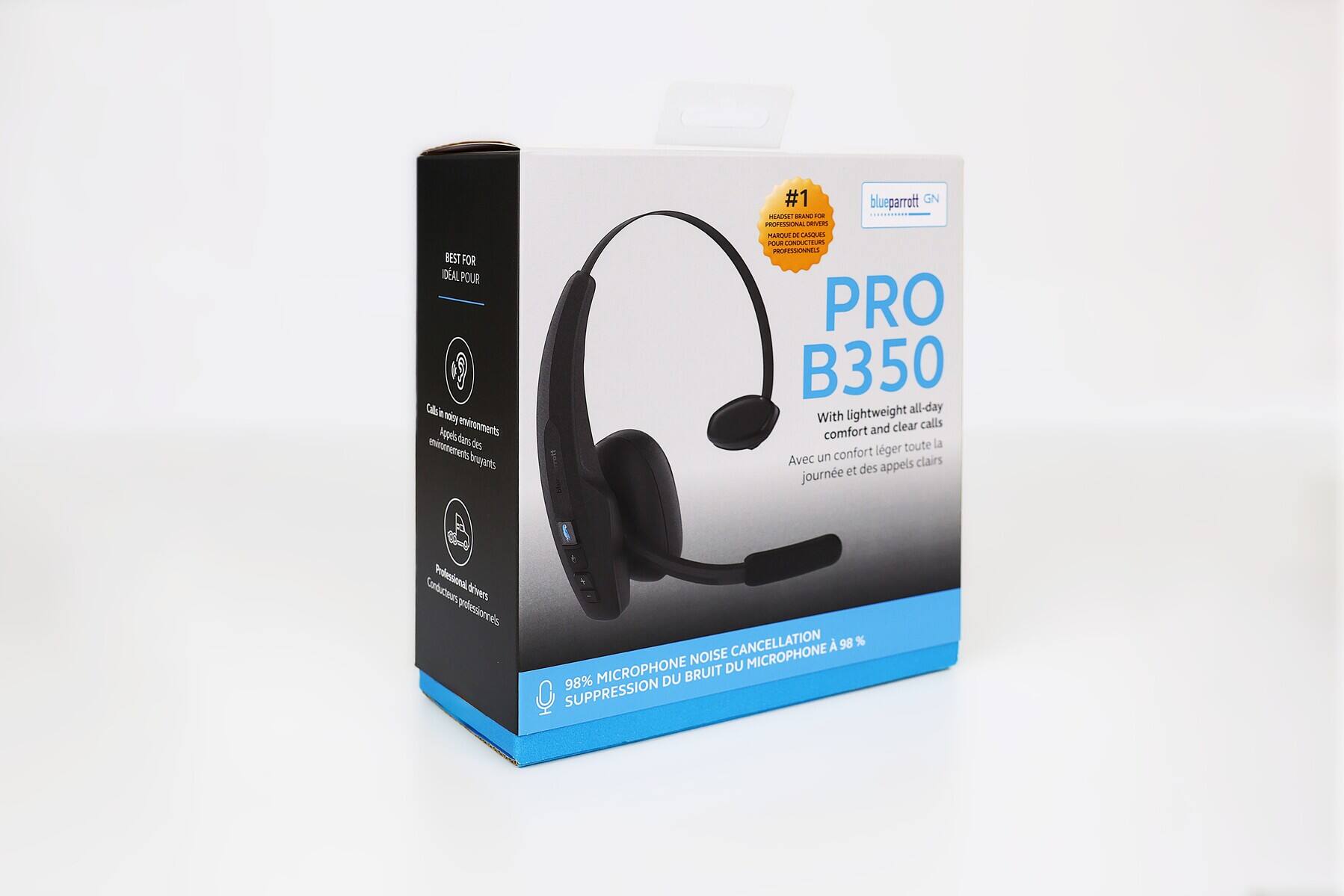 BEST FOR IDEAL POUR C aodn emnviroements Aops fae enveomements ds troparts #1 blueparrott GN READIAT AND  PRFISUCAN cVRS MADQLLE - CASIURL POLE LUNGAR ATUE PRORISUCANL PRO B350 lightweight all-day With calls comfort and clear toute la un confort lger Avec appels clairs et des journe Chintd_rar Predessional Conducteu.professionnels faees prodesionees CANCELLATION  98 % MICROPHONE NOISE DU MICROPHONE 98% DU BRUIT SUPPRESSION
