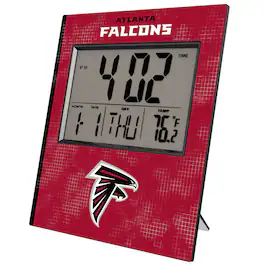 Keyscaper - Atlanta Falcons Cross Hatch Digital Desk Clock - Multicolor