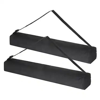 Front. Unique Bargains - 22.83"x3.15" Tripod Carrying Case, 2pcs Nylon Padded Bag with Handles for Light Stands and Tripods - Black.