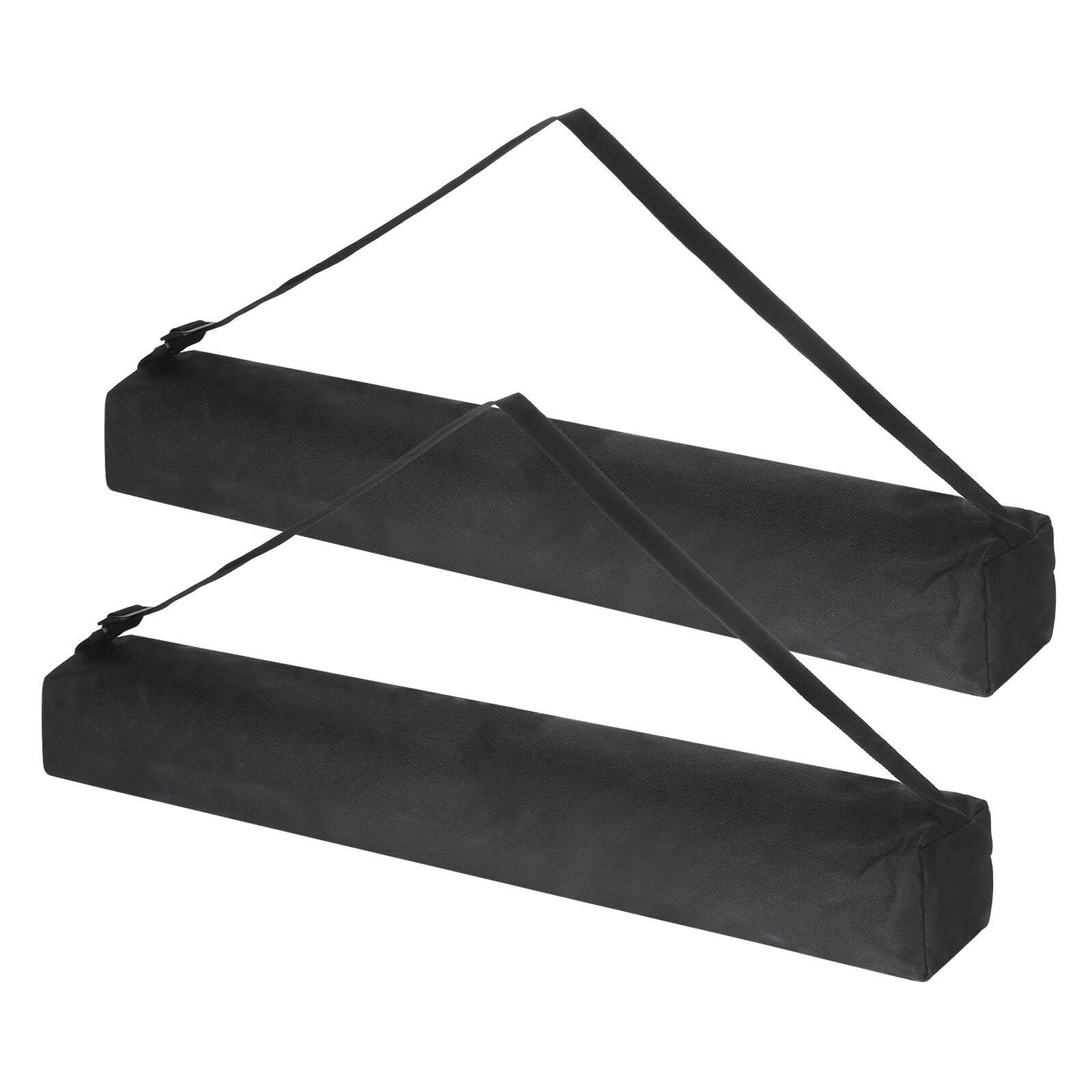 Front. Unique Bargains - 22.83"x3.15" Tripod Carrying Case, 2pcs Nylon Padded Bag with Handles for Light Stands and Tripods - Black.