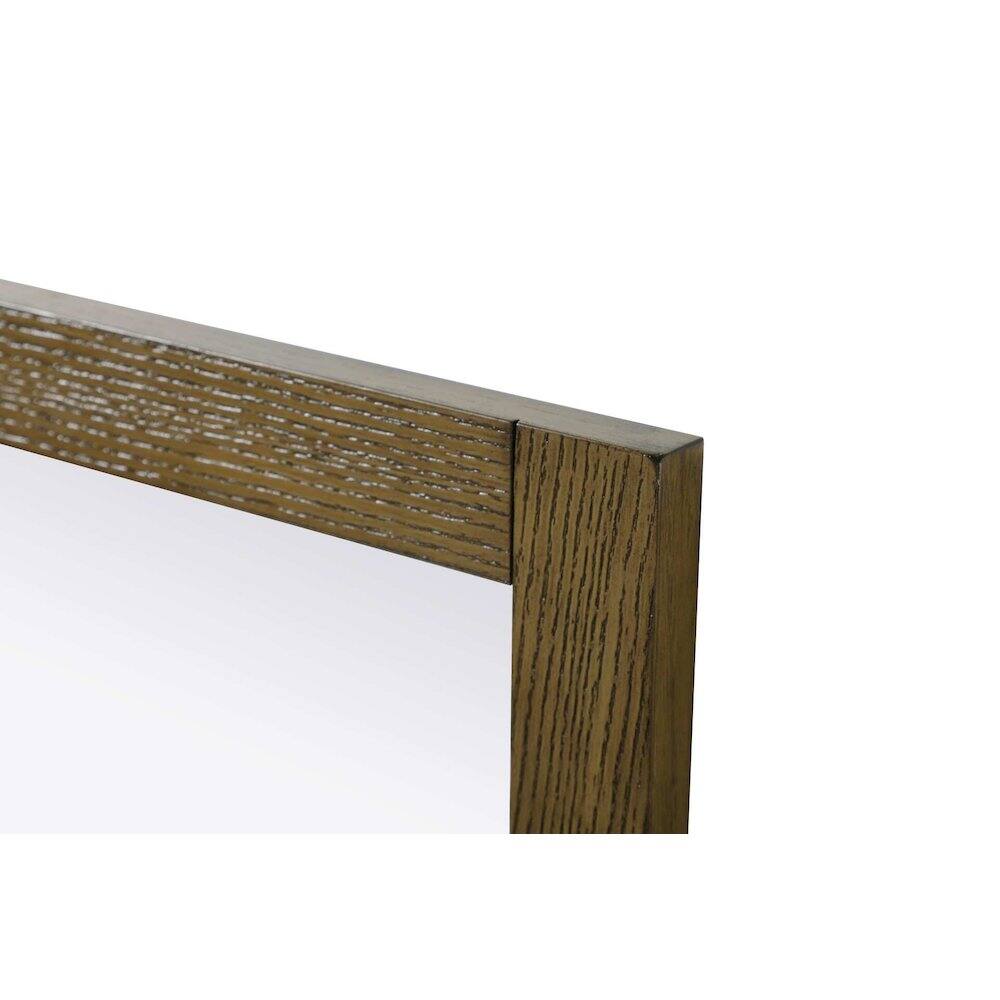 Left. Elegant Kitchen and Bath - Noah Wooden Rectangle Mirror 27 x 36 in Hazel Oak - Hazel Oak.