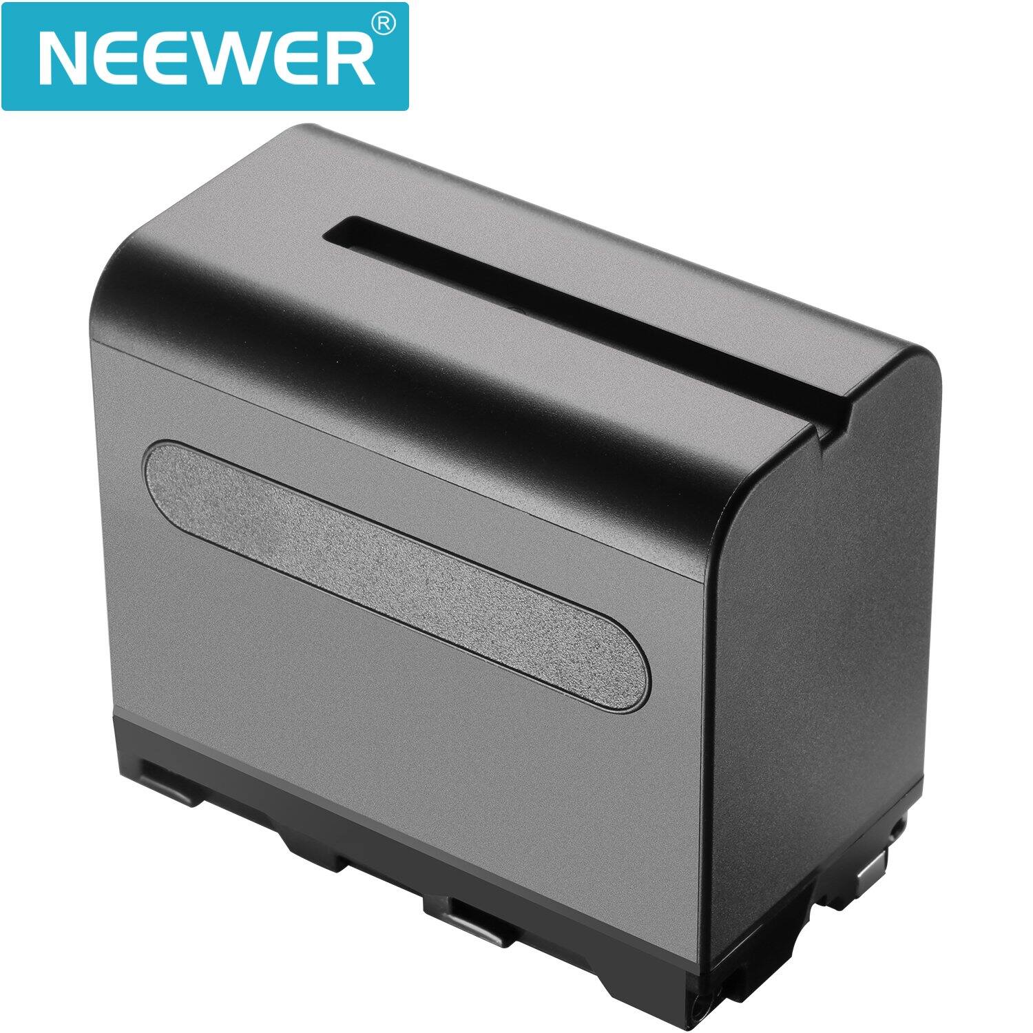 Angle. Neewer - 6600mAh Replacement Battery for Sony NP-F970/F960/F770/F570, Neewer LED Light - Black.