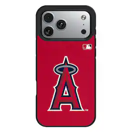 Keyscaper - MLB - Los Angeles Angels Personalized Bump Case with 8.2ft Drop Protection - 16 Pro - Multicolor