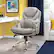 Alt View 21. Serta - Upholstered Back in Motion Health & Wellness Office Chair with Adjustable Arms - Fabric - Light Gray.