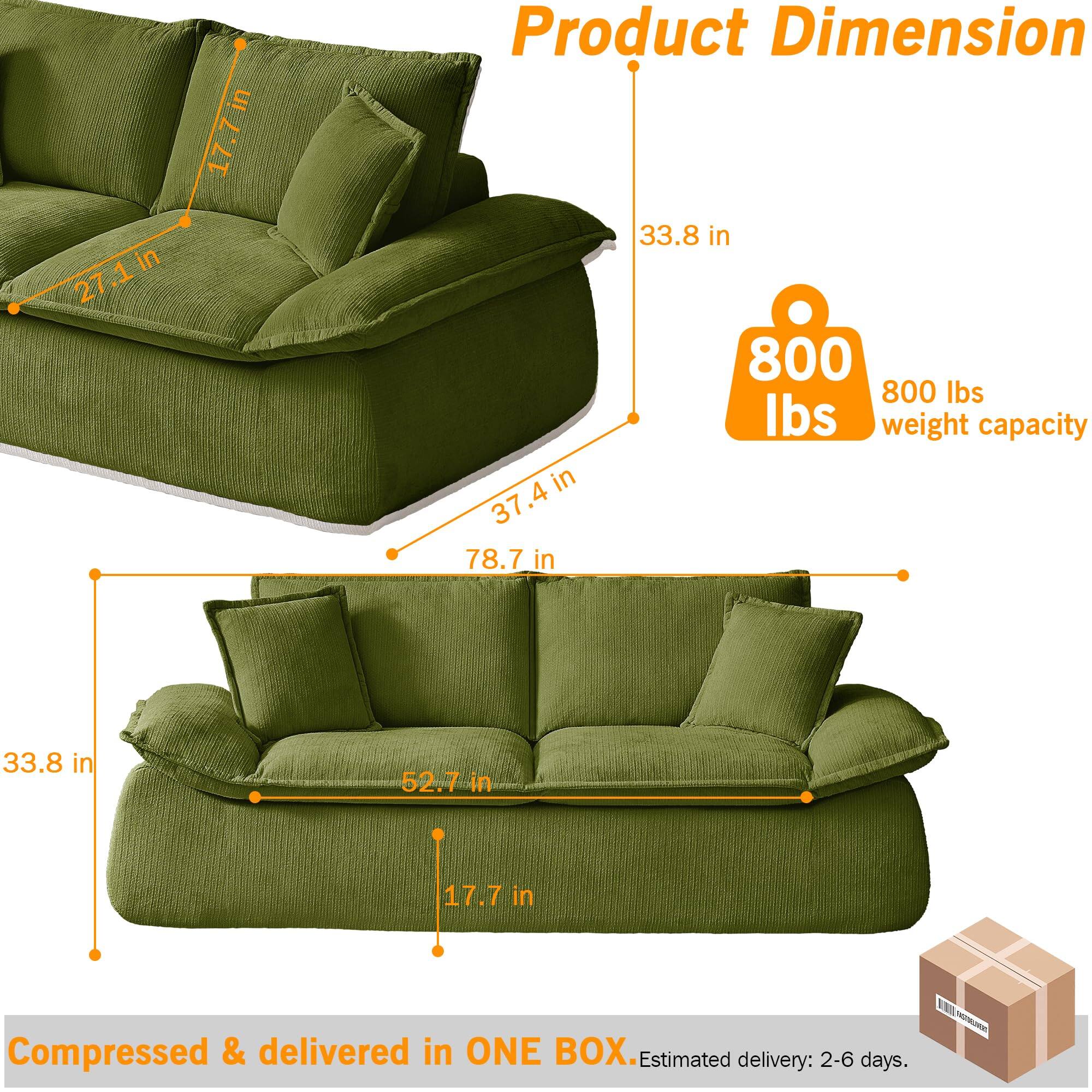 in 17.7 in 27.1 in Product Dimension 33.8 in 800 lbs weight capacity in 37.4 in 78.7 in 33.8 in 52.7 in 17.7 in Compressed & delivered in ONE BOX. Estimated delivery: 2-6 days.