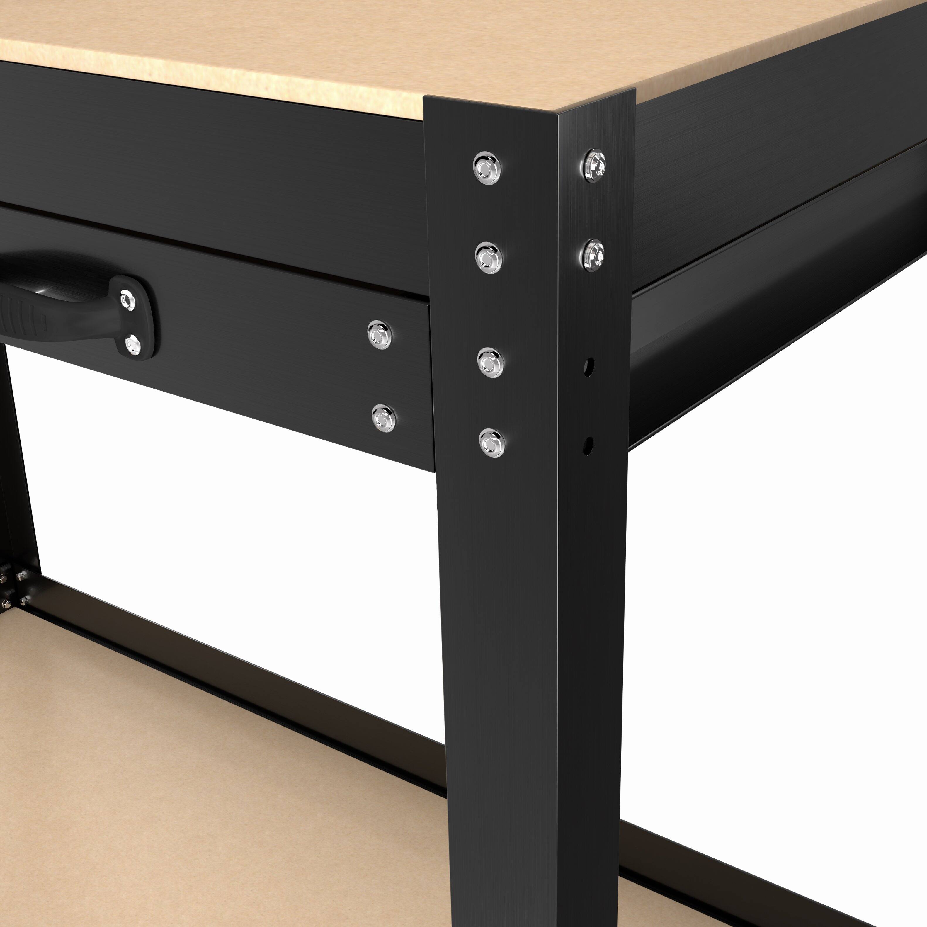 Alt View 1. LOVMOR - 63 inch Tools Cabinet Workbench with Drawers and Pegboard for Workshop Storage and Organization.