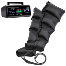 LiveFine - Leg & Calf Air Massager | Foot & Calf Boots for Circulation & Relaxation | Exerciser for Feet, Calves, Knees & Quads - Black