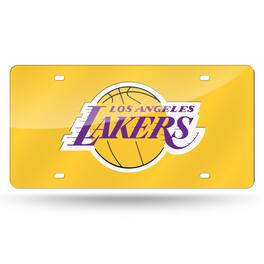 Rico Industries - Los Angeles Lakers Mirror Look Laser Auto Tag - Multi