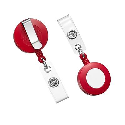 Staples - Retractable Name Badge Holders, Plastic, 25/Pack (51619) - Red price history on PriceWatchPro