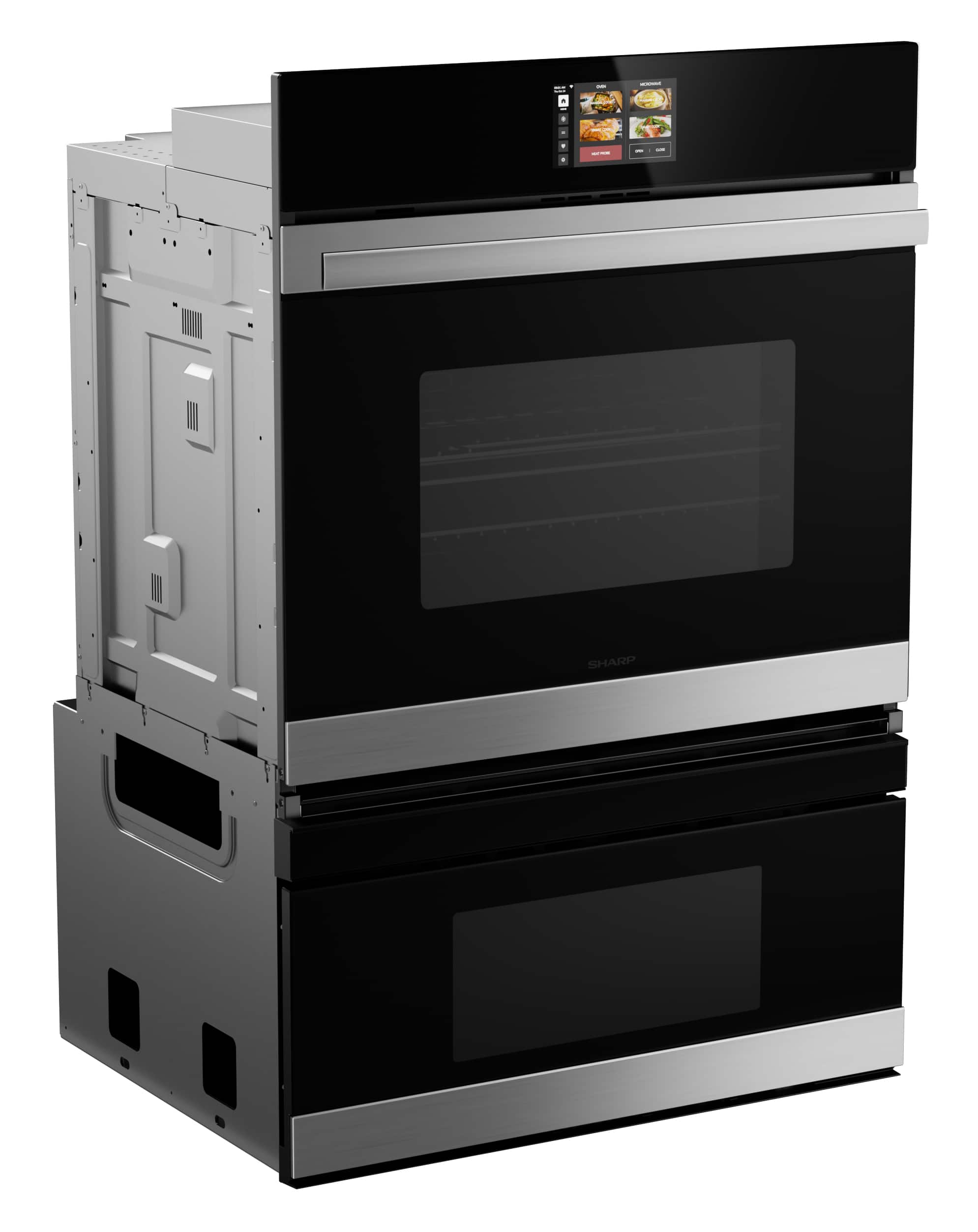 Alt View 11. Sharp - 30 In Smart Convection Wall Oven and Microwave Drawer Combination for Single Cutout with Alexa Compatibility (SWB3085HS) - Stainless Steel.