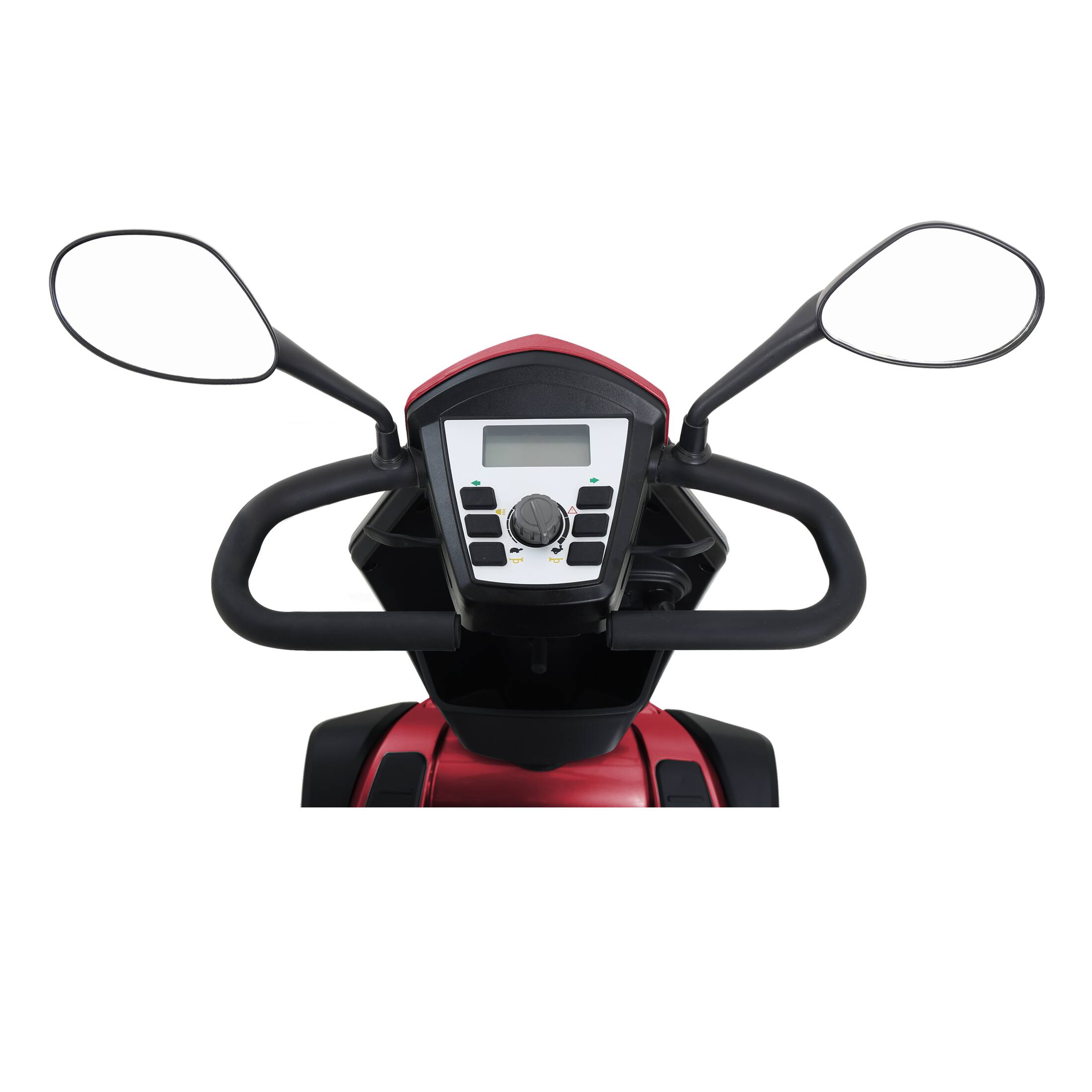 Alt View 2. Loheer - Loheer Red Heavy Duty Mobility Scooter Bariatric Medical Power Scooter for Adults - Red.