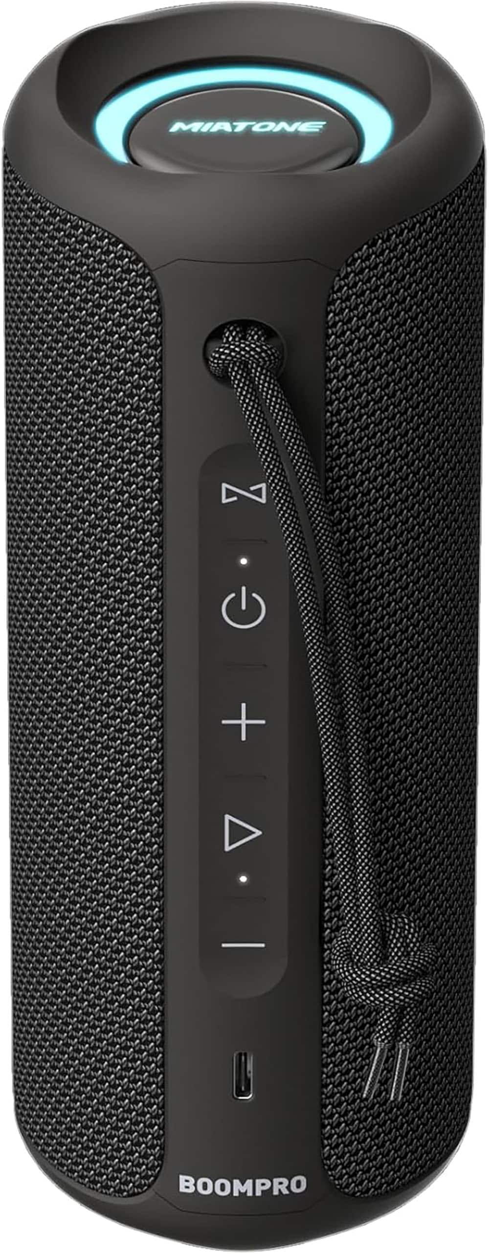 FINEAK - Waterproof Bluetooth Speakers 36W Portable Speaker with Stereo Sound Bass - Black