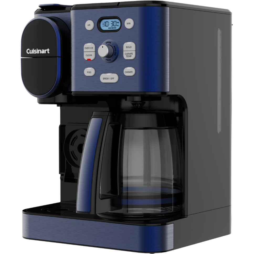 Cuisinart  
10:30  
MIN  
HOLD  
CARAFE TEMP  
BREW/OFF  
CARAFE  
POD  
BREW/PROG  
OVER ICE CLEAN  
BREW/OFF