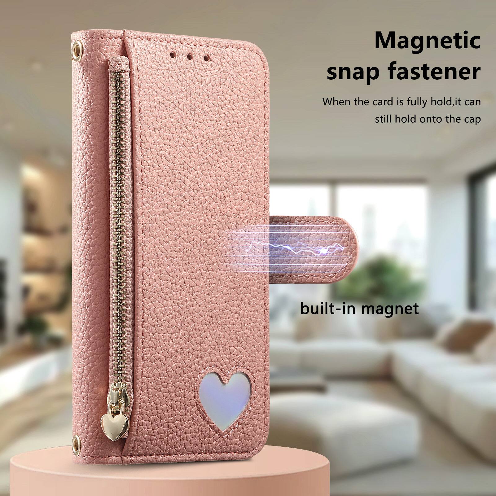 Magnetic snap fastener  
When the card is fully hold, it can still hold onto the cap  
built-in magnet