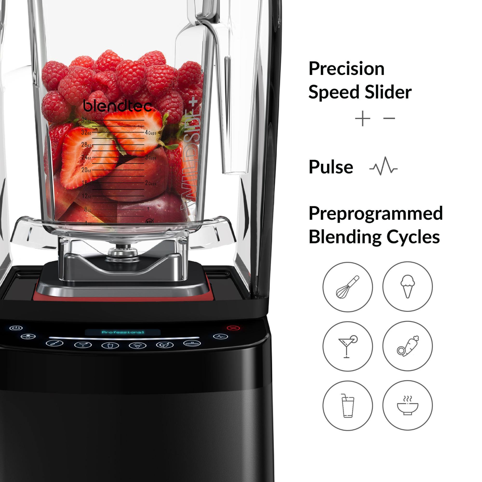 blendtec 85.32m 40us 281 241 J 20m 1s 20 12.8 + VILDSIDE+ Precision Speed Slider + Pulse Preprogrammed Blending Cycles