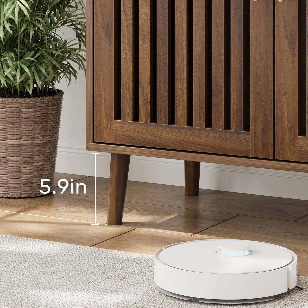 Alt View 2. Spaco - Spaco 31.5" Walnut Farmhouse Sideboard, Louvered Door Coffee Bar Cabinet, Multi-Functional Storage Kitchen Dining Room - Walnut.