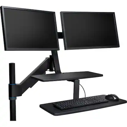 Front. Kensington - Kensington SmartFit Desk Mount for Monitor, Keyboard - 2 Display(s) Supported - 24" Screen Support - 22.50 lb Load - Unknown.