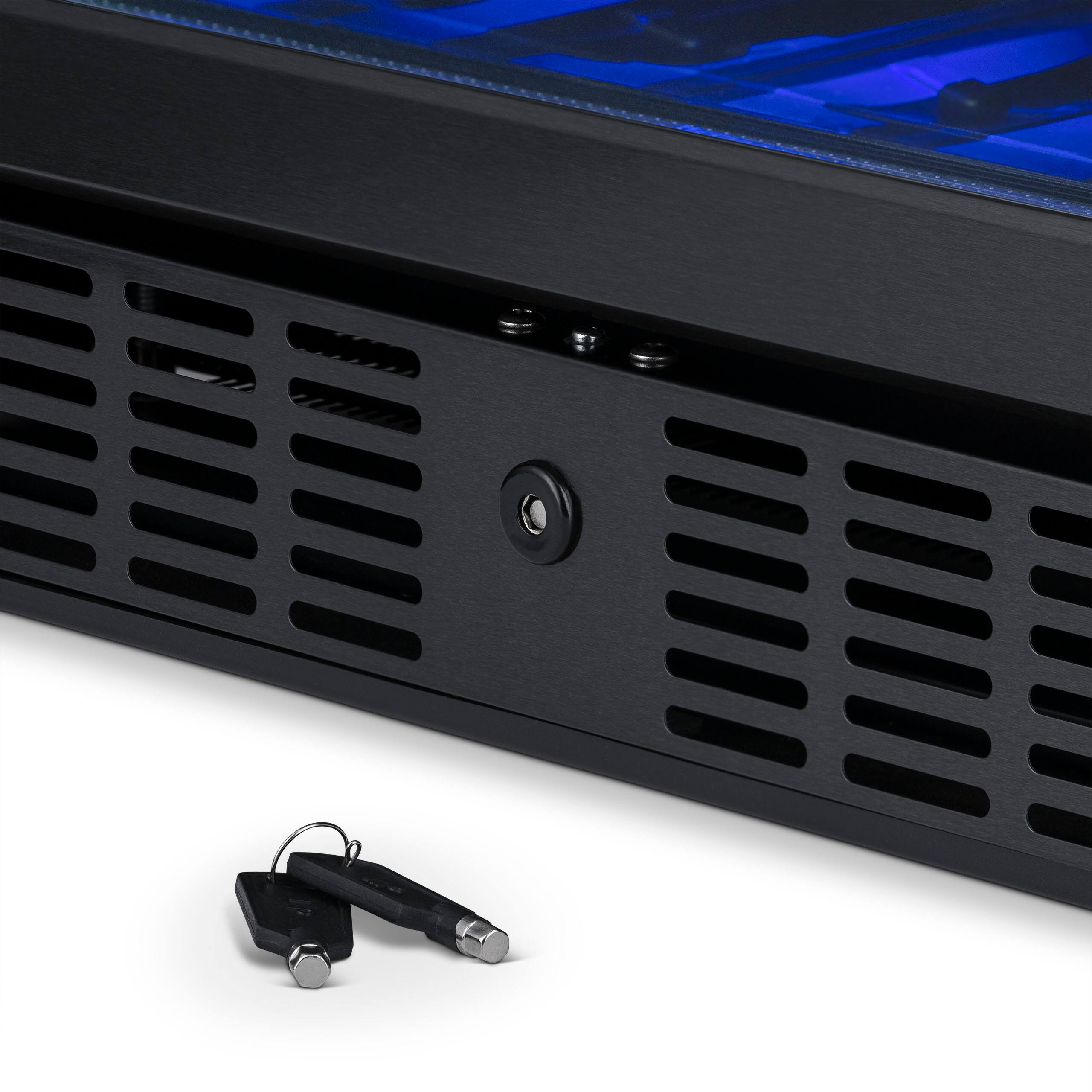 Alt View 14. NewAir - 24” Built-in 46 Bottle Dual Zone Compressor Wine Cooler with Beechwood Shelves - Black Stainless Steel.