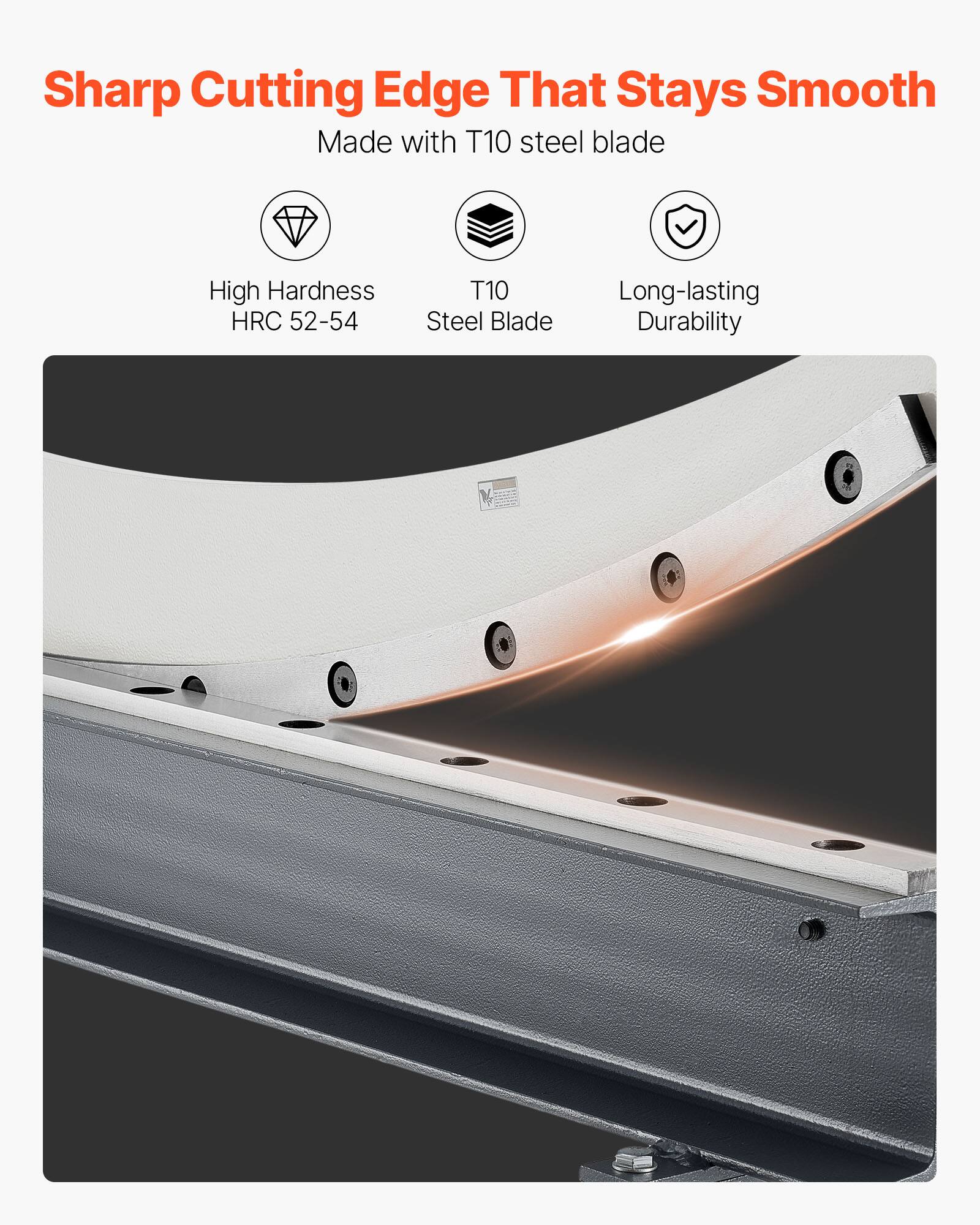 Sharp Cutting Edge That Stays Smooth  
Made with T10 steel blade  

- High Hardness HRC 52-54  
- T10 Steel Blade  
- Long-lasting Durability