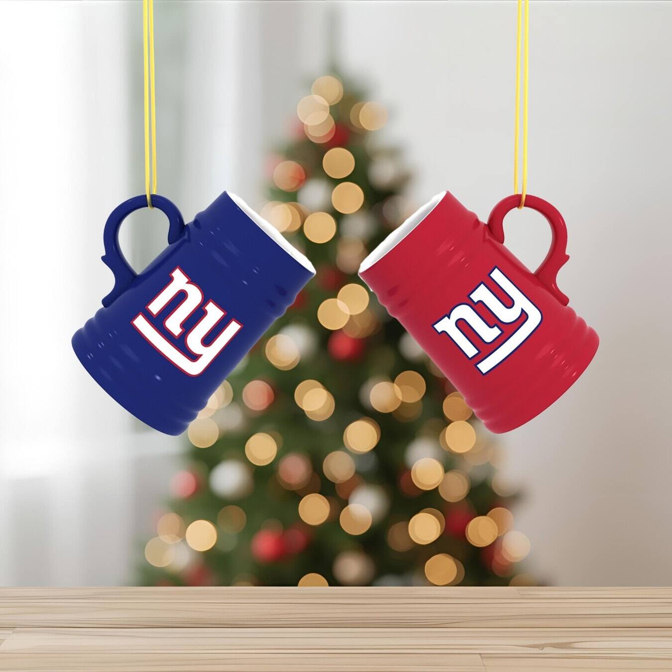 Alt View 1. Evergreen Enterprises - New York Giants Two-Pack 3" Mini Stein Ornament Set - Multicolor.