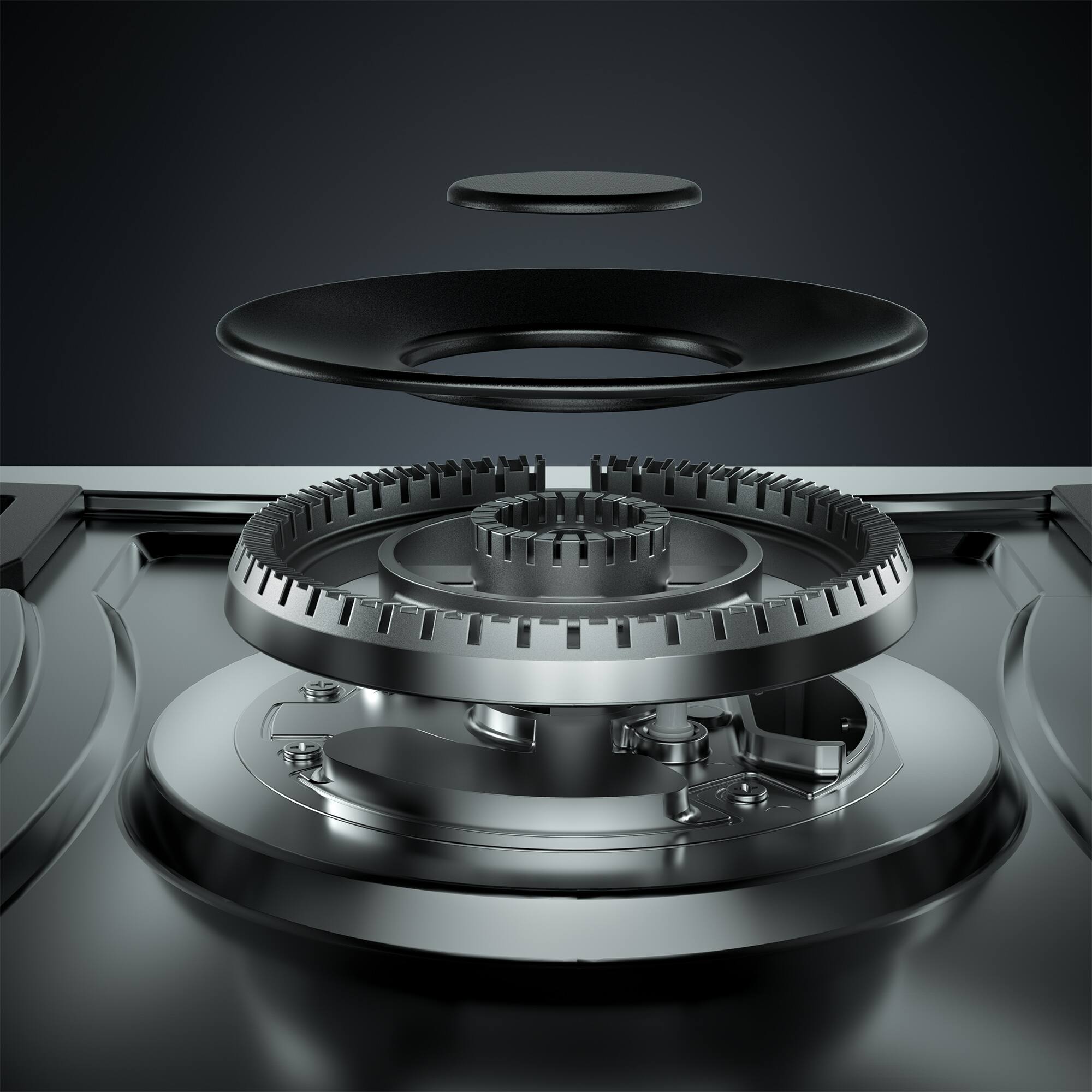 Angle. Empava - 36 in. 5 Burners Recessed Gas Cooktop - Stainless Steel.