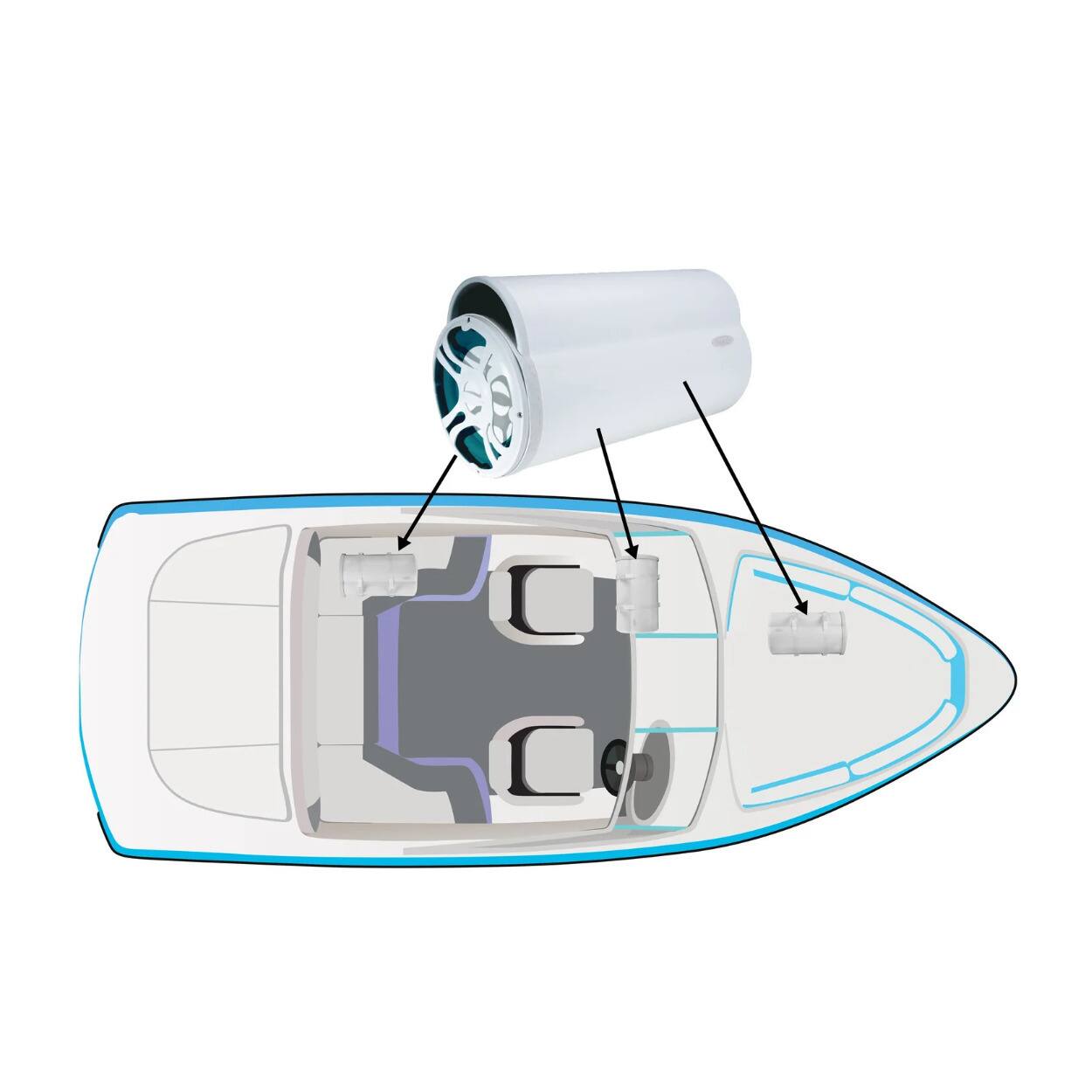 Left. Bazooka - Bazooka 10-Inch 4Ohm Marine Passive Bass Tubes Subwoofer for Boats.