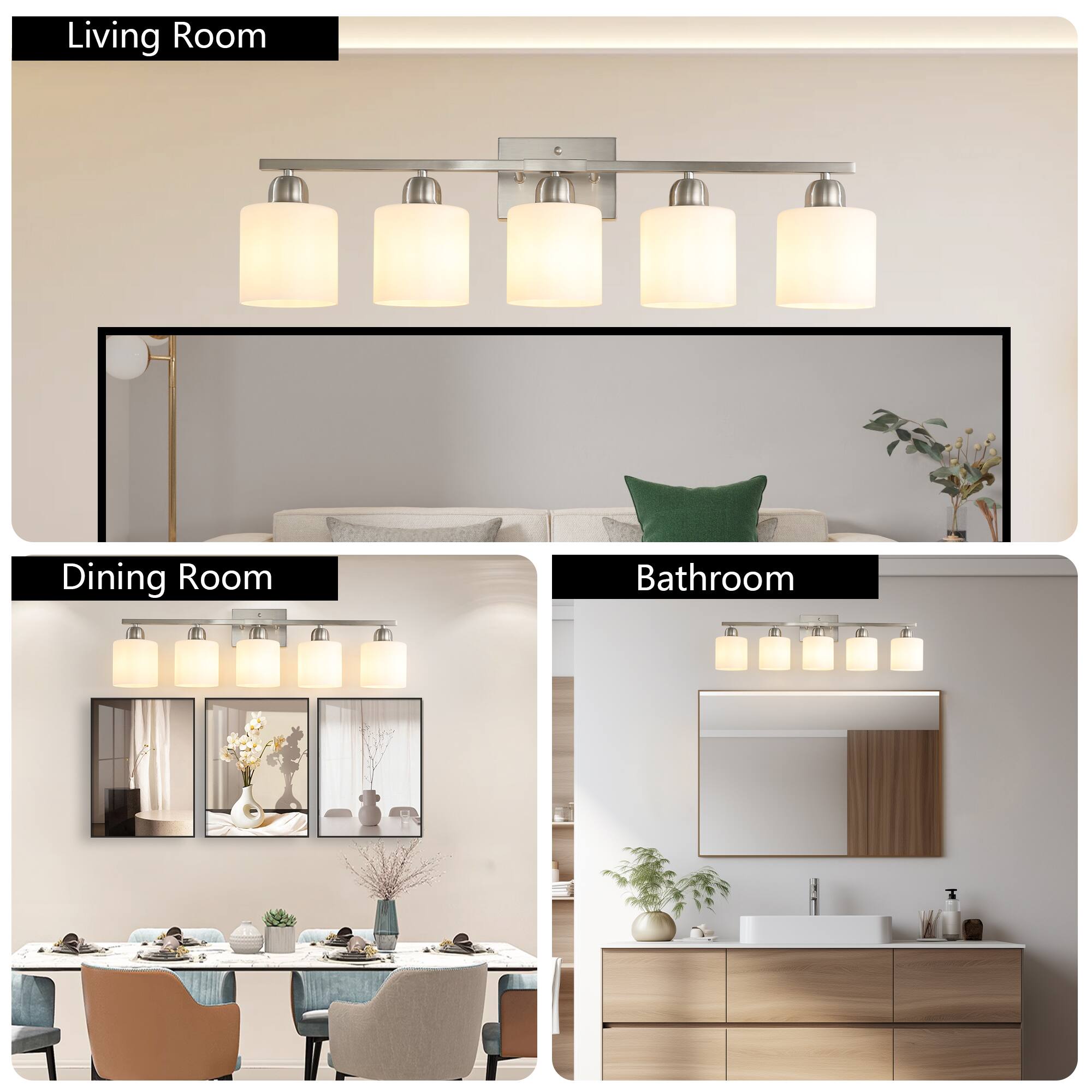 Living Room  
Dining Room  
Bathroom