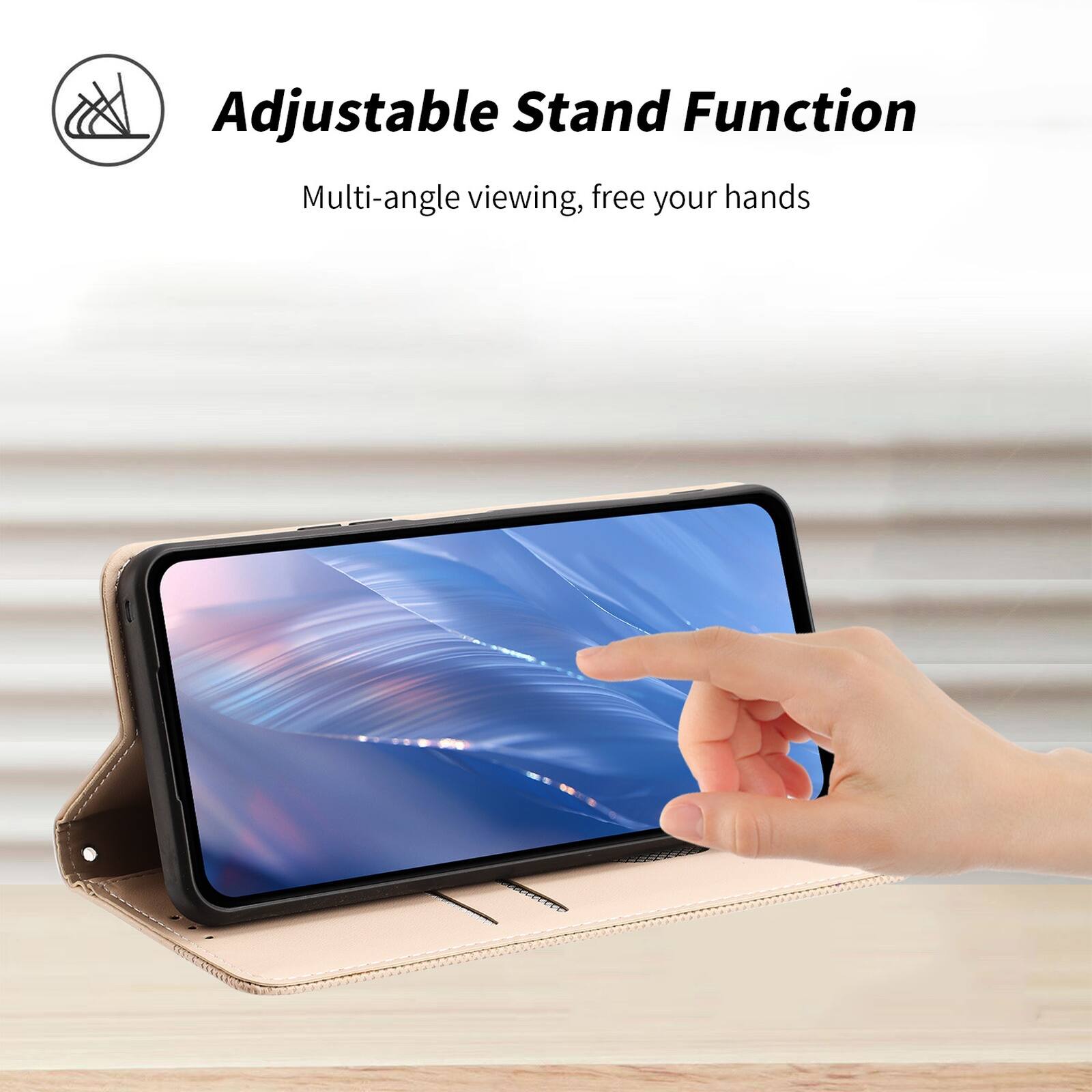 Adjustable Stand Function  
Multi-angle viewing, free your hands