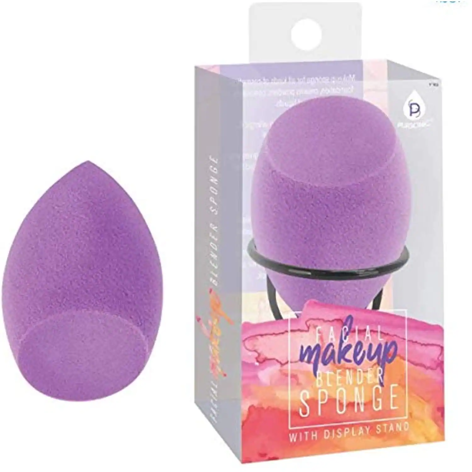 Pursonic - Facial Makeup Blender Sponge with Stand - Purple