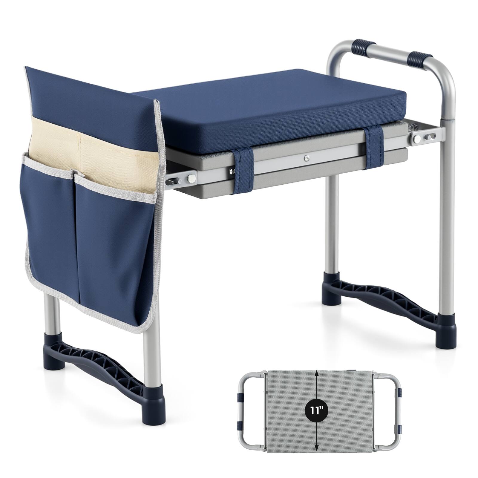with Foot Pads & Detachable Handle-Navy
