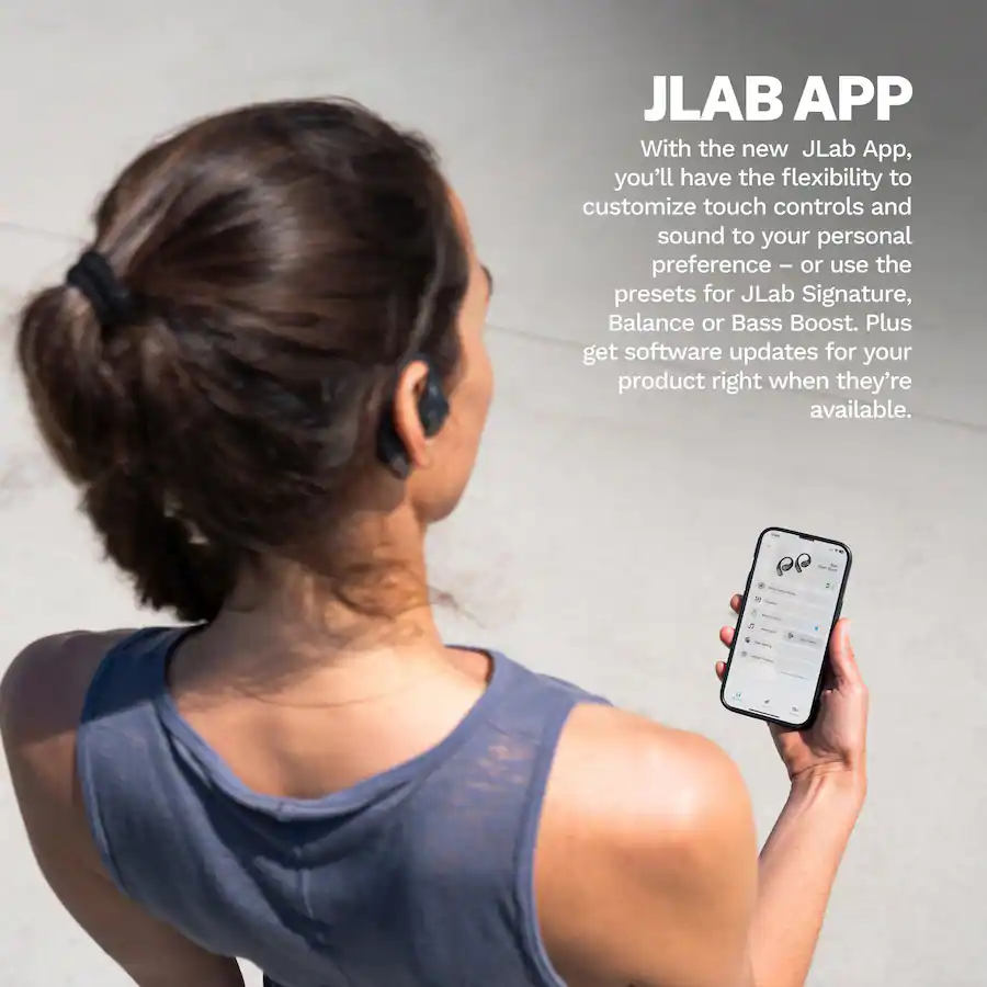 Jlab New JLab Epic Open Sport Air Conduction Wireless Earbuds Black ...