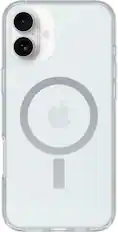 Front. OtterBox - Symmetry Series Hard Shell for MagSafe for Apple iPhone 16 Plus - Clear.