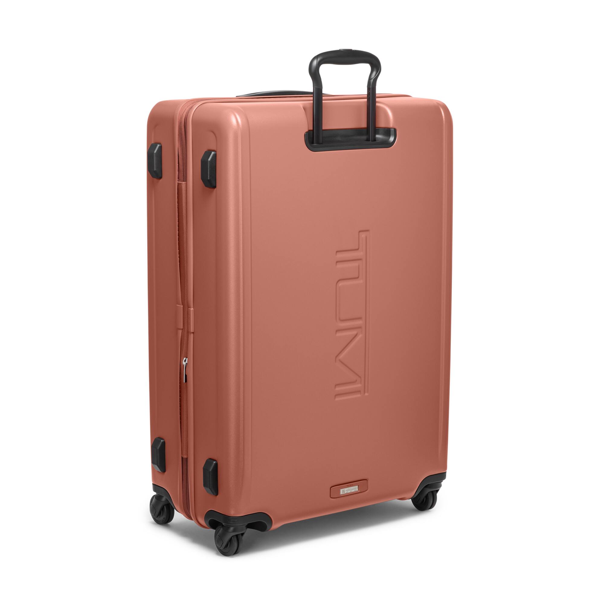 Left. TUMI - Ventra Large Expandable Checked Spinner Suitcase - Cinnebar Texture.
