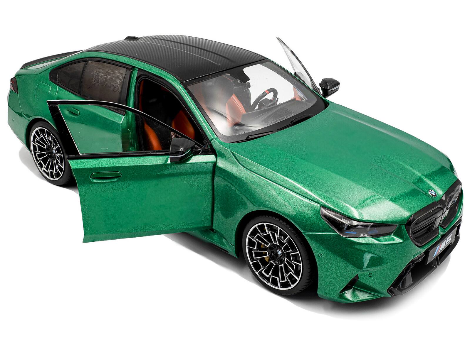 Alt View 1. Solido - 2025 BMW M5 Isle of Man Green Metallic 1/18 Diecast Model Car by Solido.