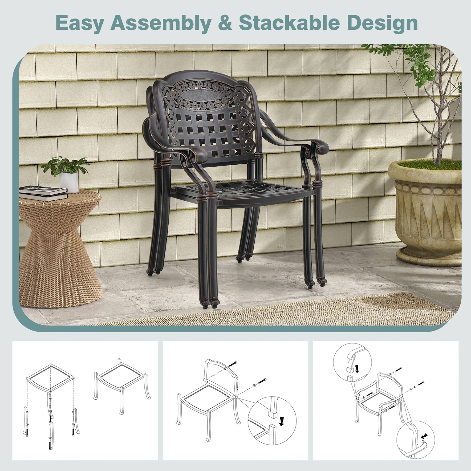 Easy Assembly & Stackable Design