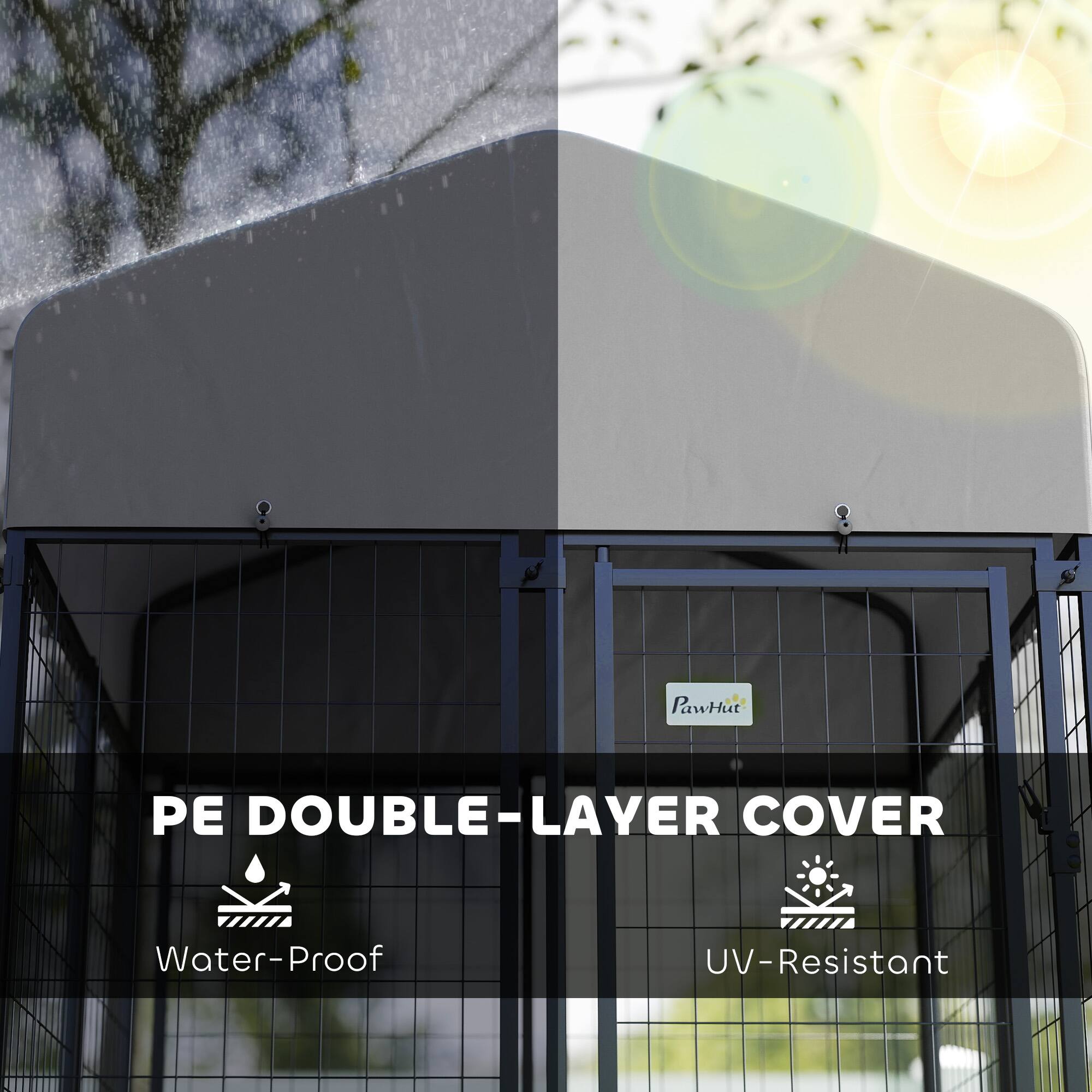 PawHut PE DOUBLE-LAYER COVER  
Water-Proof  
UV-Resistant