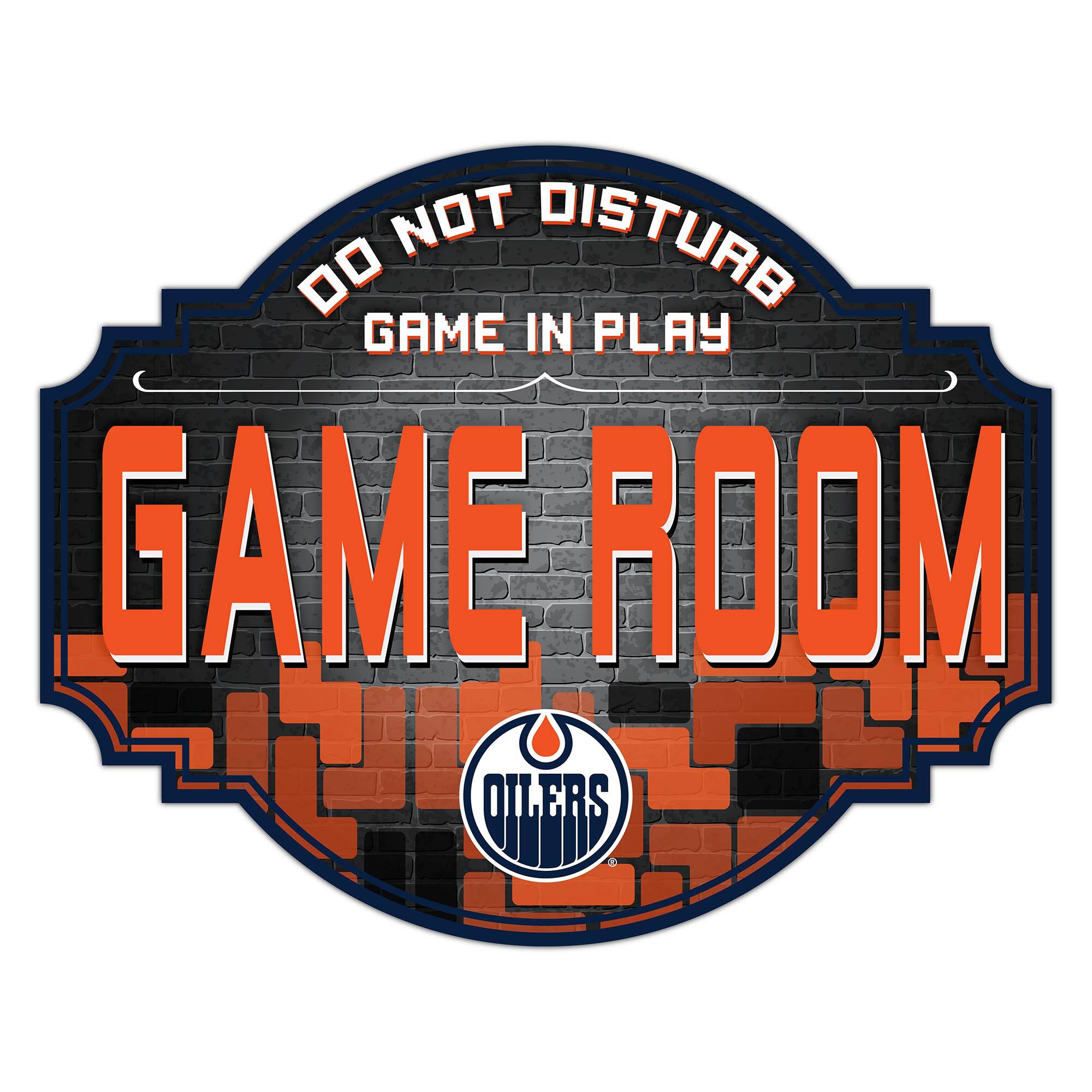 Edmonton Oilers 12'' Game Room Tavern Sign
