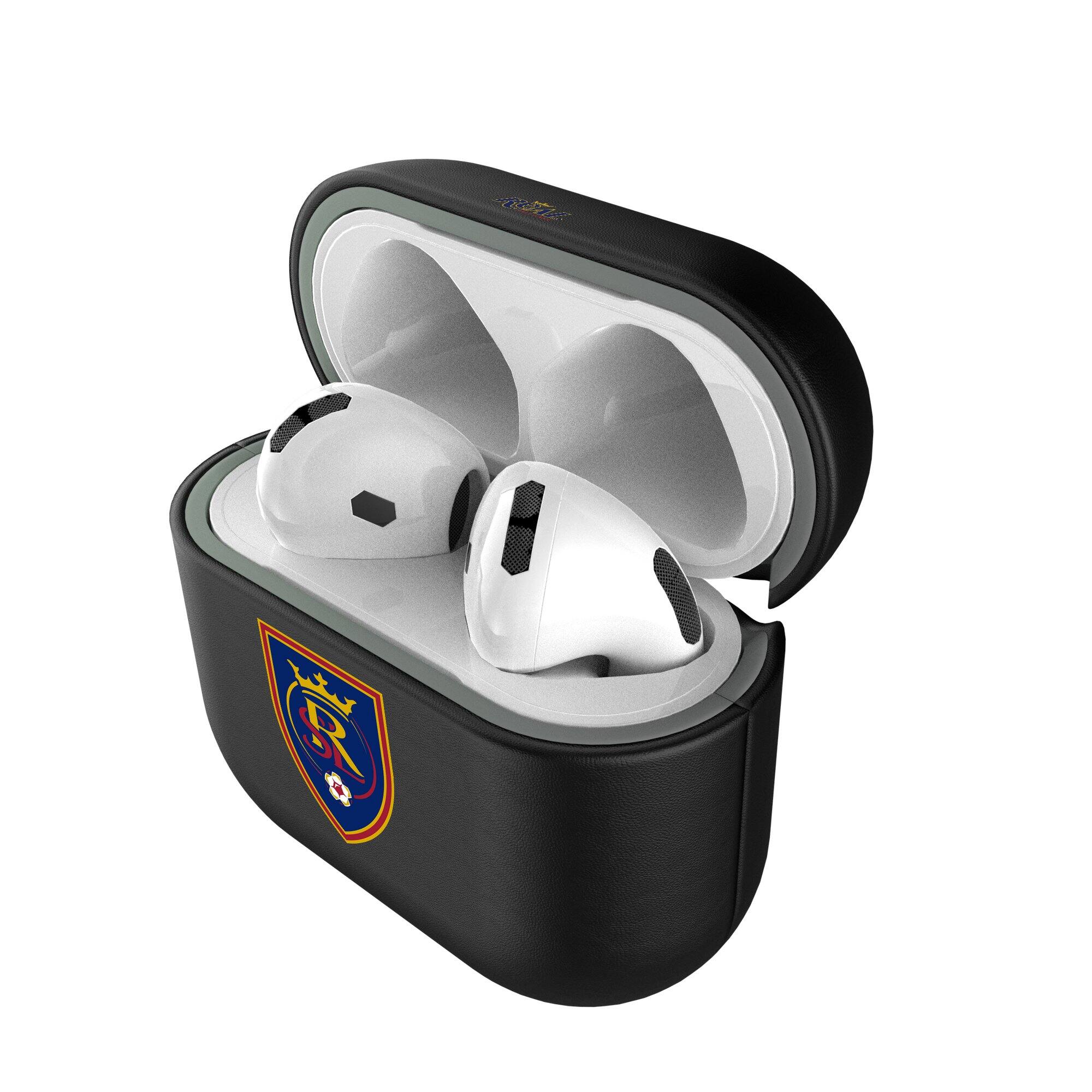 Alt View 3. Keyscaper - Real Salt Lake Real Salt Lake Insignia AirPods 4th Generation Case Cover - No Size - Black.