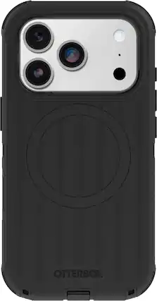 Front. OtterBox - Defender Series Pro Hard Shell for Apple iPhone 18 Pro and Apple iPhone 17 Pro - Black.