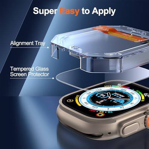 Core Tech 4 Pack Tempered Glass Screen Protector for Apple Watch 49mm ...