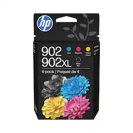 HP - 902XL/902 Multipack Cartridges, 4/Pack (T0A39AN#140) - Black|Cyan|Magenta|Yellow